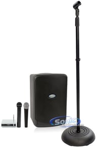 Portable P.A. with 2 Wireless Microphones big