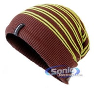 WHISTLER Sound Disc Beanie (Brown/Lime) small
