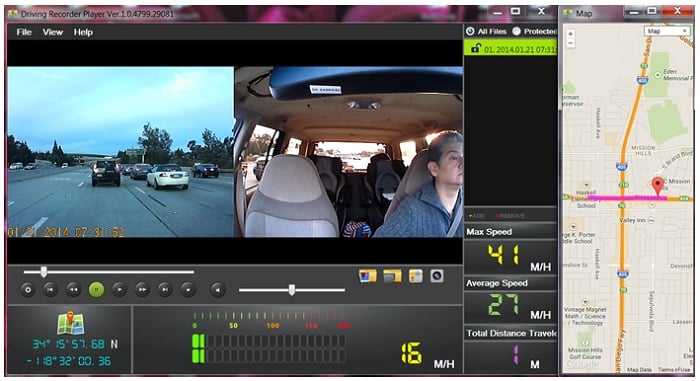 Interface Software Displays All Relevant Information and Video Controls