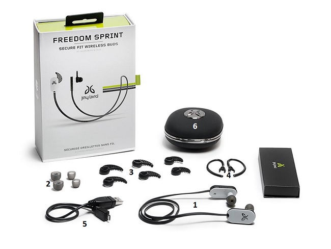 JayBird JF4MBL Freedom Sprint What's in the Box?