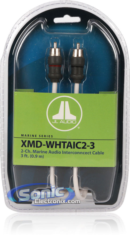 JL Audio XMD-WHTAIC2-3 White 2-Channel RCA Cable (Open Box, Good) Image 2