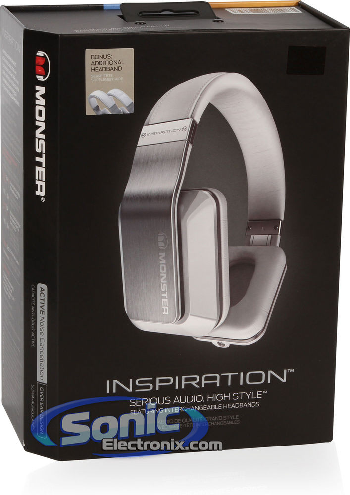 Monster Inspiration Active Noise Cancelling Over Ear Headphones - White Image 22