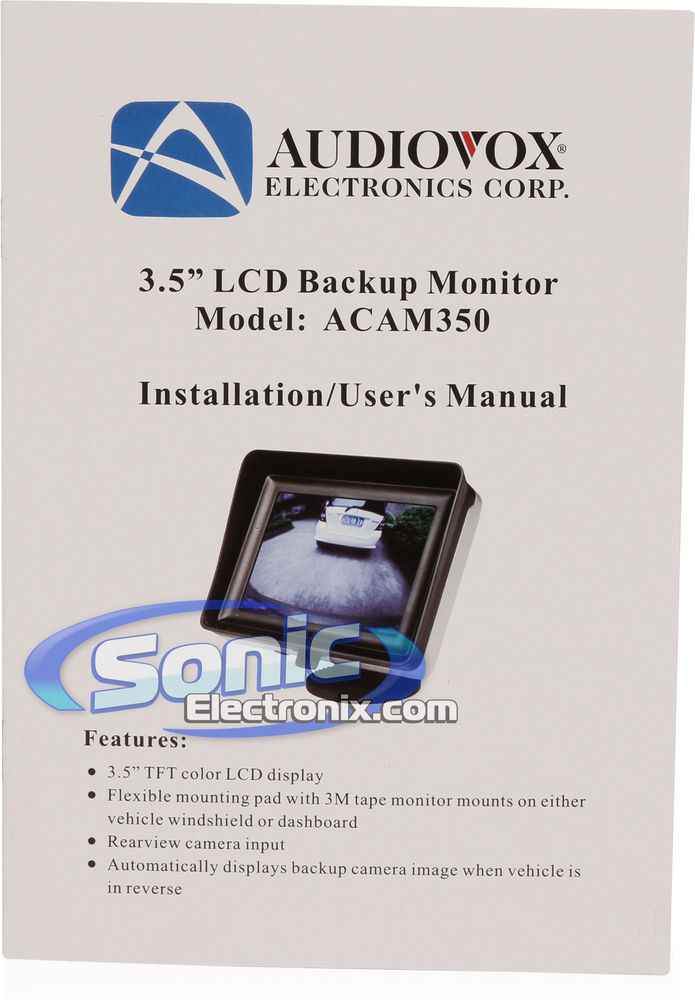Audiovox ACAM350 Image 5