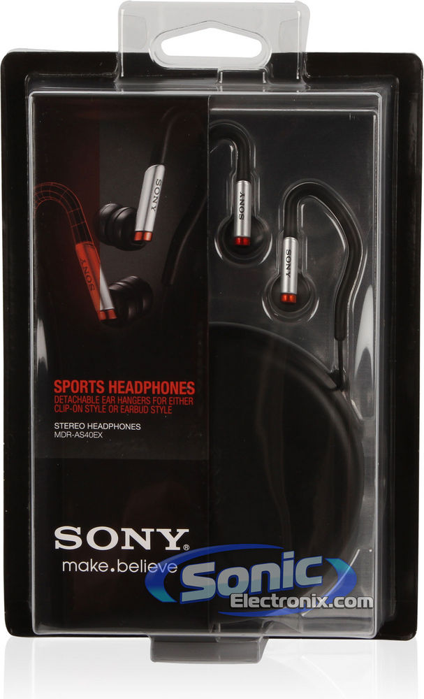 Sony MDR-AS40EX (MDRAS40EX) Active Style In-Ear Headphones-OPEN BOX Image 11