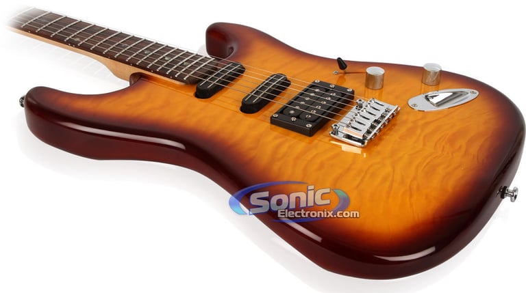 Pyle PGE55 Pyle-P42" Deluxe Sunburst Finish Electric Guitar Image 3