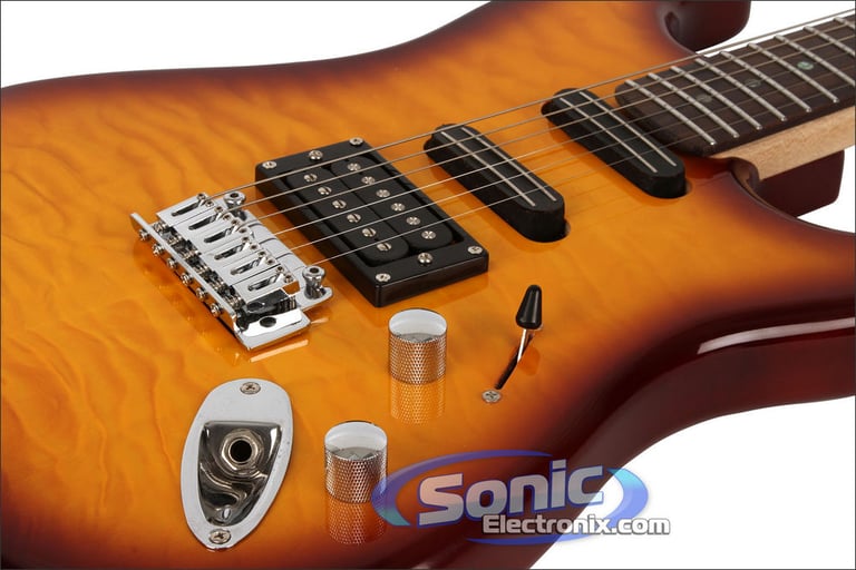 Pyle PGE55 Pyle-P42" Deluxe Sunburst Finish Electric Guitar Image 6