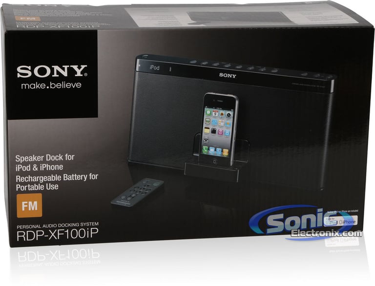 Sony RDP-XF100IP (RDPXF100iP) Portable iPod/iPhone Speaker Docking Station Image 14