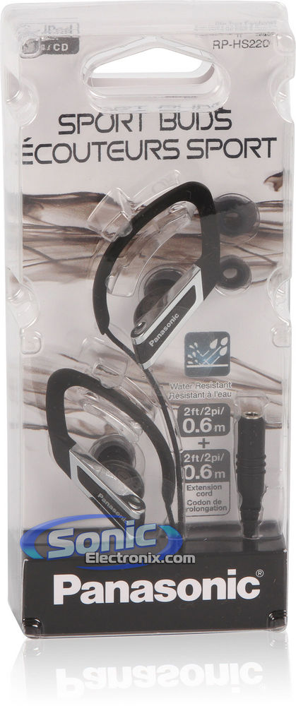 Panasonic RPHS220K (RP-HS220-K) In-Ear Sports Clip Earphone/Ear Buds - Black Image 3