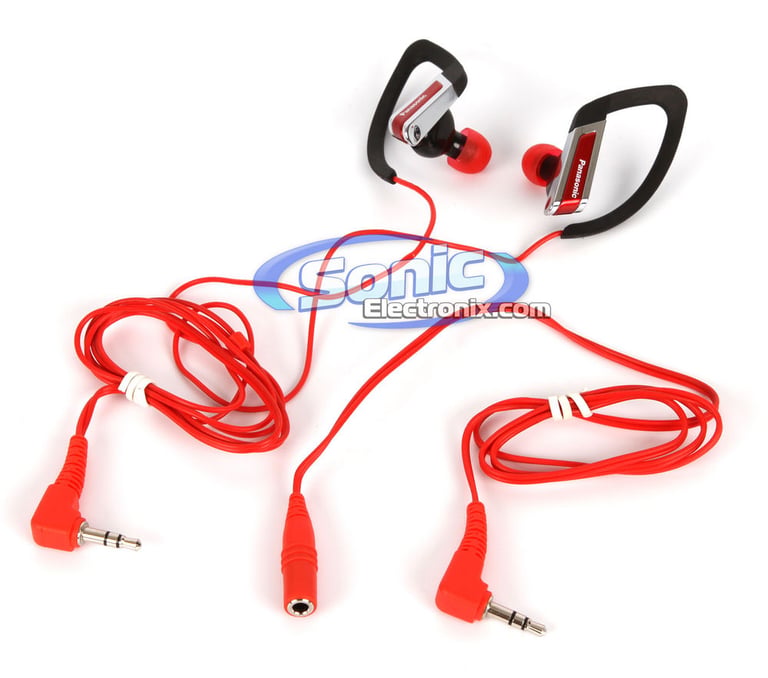 Panasonic RPHS220R (RP-HS220-R) In-Ear Sports Clip Earphone - Red Image 2