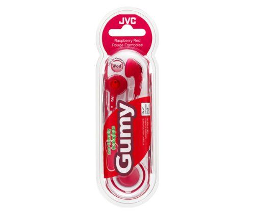 JVC HAF150R (HA-F150R) Gummy In-Ear Headphones - Red Image 4