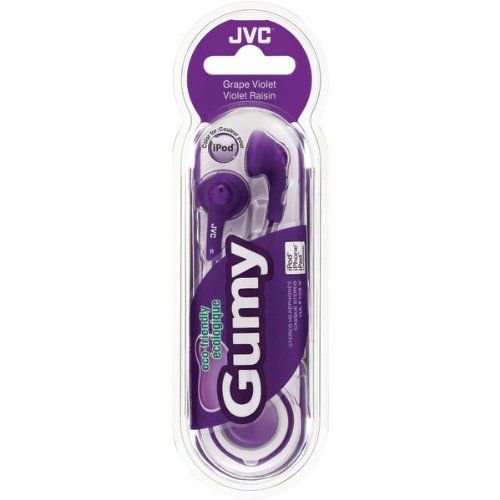 JVC HAF150V (HA-F150V) Gummy In-Ear Headphones - Violet Image 2