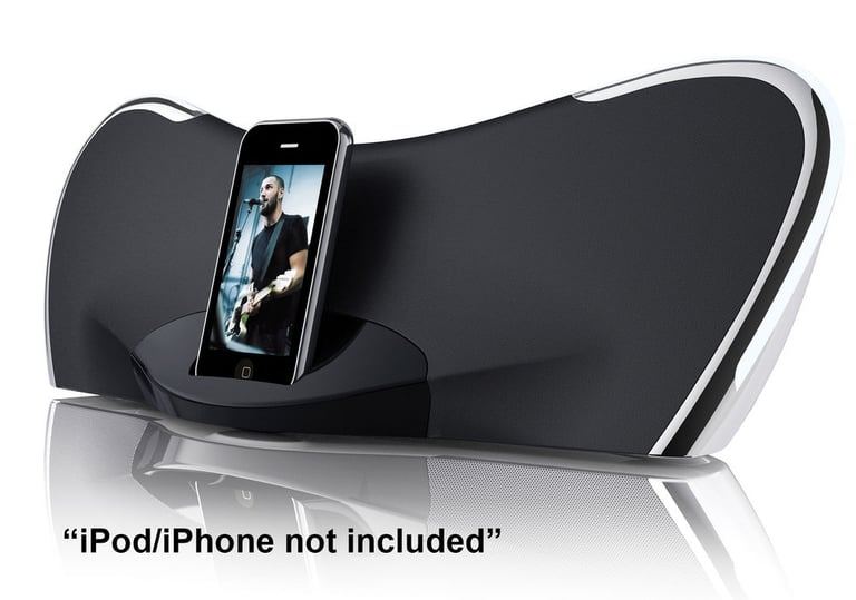 Coby CSMP145 (CSMP145BLK) Portable iPod/iPhone Speaker Dock Image 1