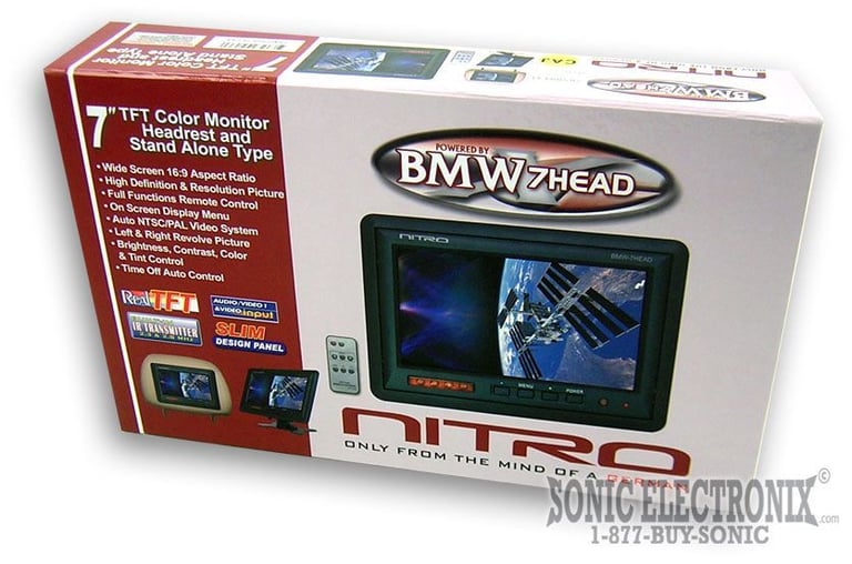 Nitro BMW7HEAD 7" Slim Headrest TFT-LCD Monitor Image 5