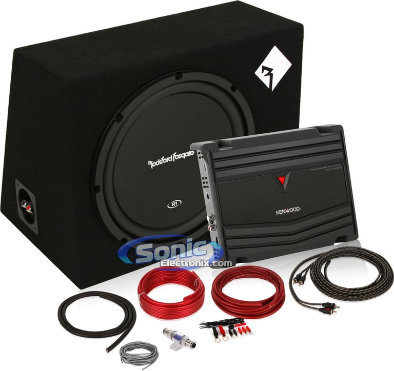 300W Rockford Fosgate + Kenwood Bass Bundle Image 1