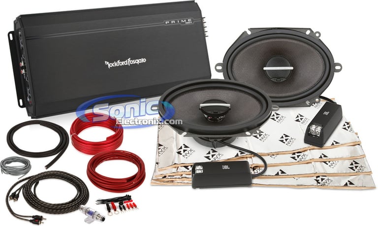 JBL Speakers + Rockford Fosgate Ford/Mazda/Chrysler Amplifier Bundle Image 1