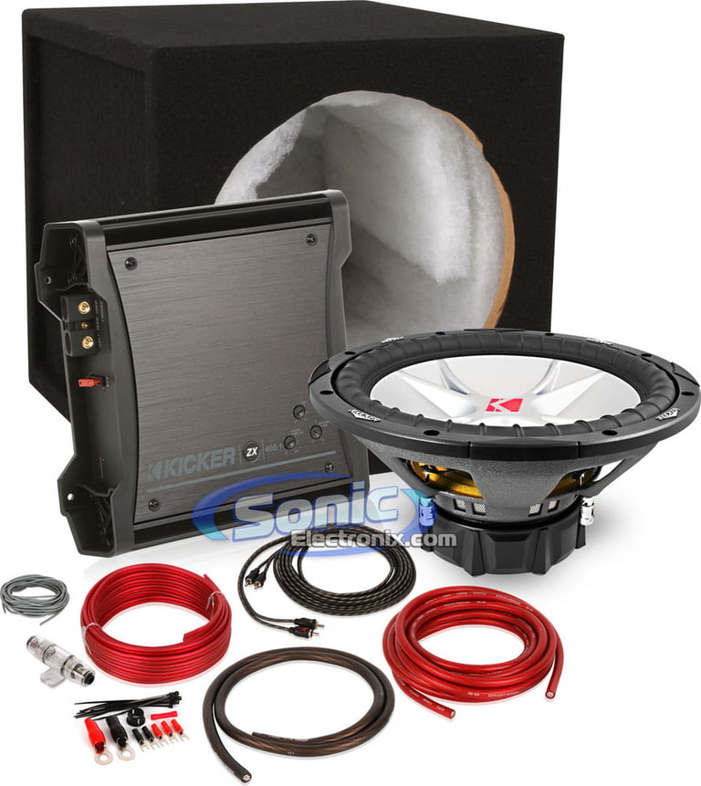 800W Kicker Subwoofer and Amplifier Complete Bass Package Image 1