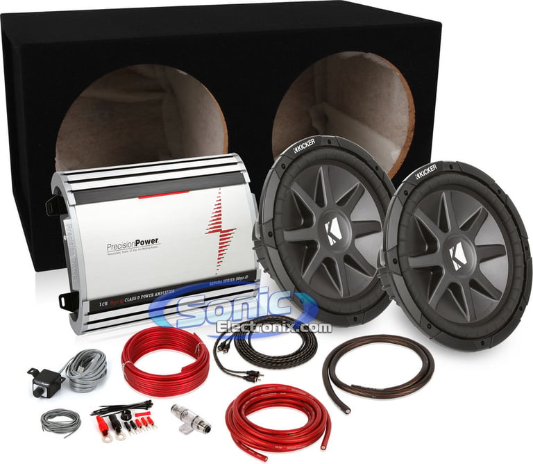 1600W Kicker + Precision Power Complete Bass Package Image 1