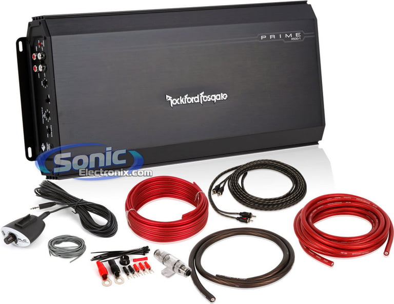 Combo: Rockford Fosgate PRIME R500-1 + Amp Kit Image 1