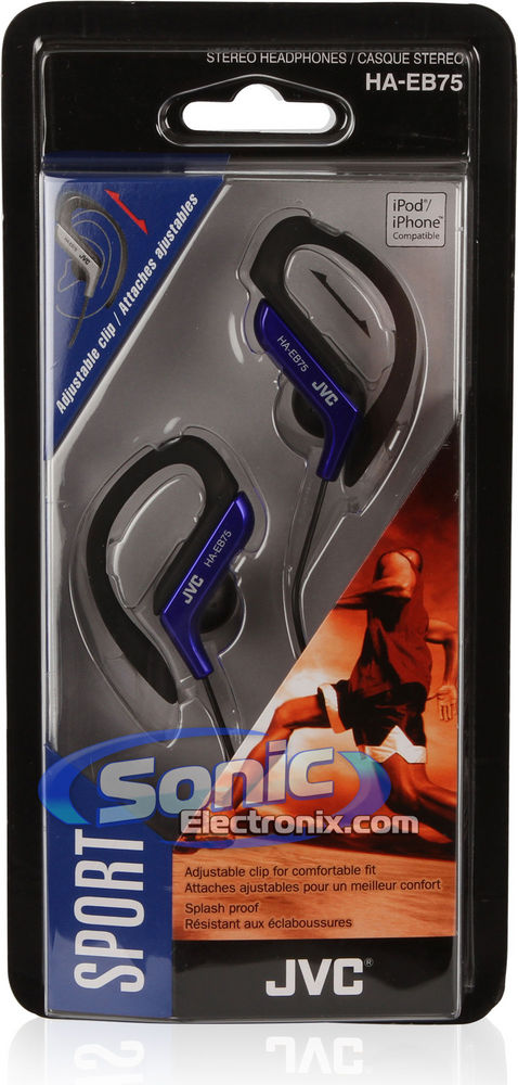 JVC HAEB75A (HA-EB75-A) Sports-Clip In-Ear Headphones - Blue Image 7