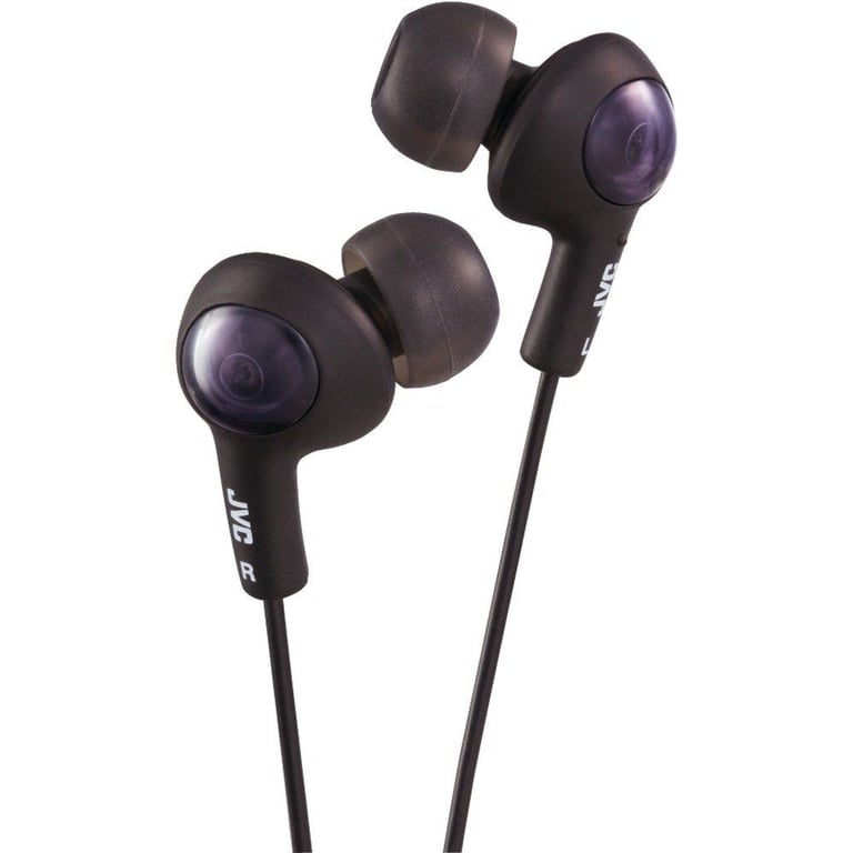 JVC HAFX5B (HA-FX5-B) Gummy-Plus In-Ear Headphones - Black Image 1