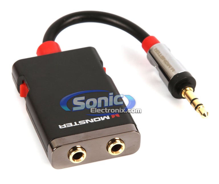 Monster iSplitter 1000 (MBL AI 1000 Y-SPLT WW) MP3 Player/Smartphone/Tablet 3.5mm Splitter With Volume Control & Mute Image 1