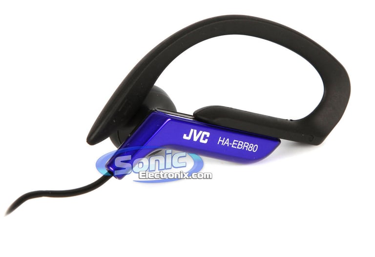 JVC HAEBR80A (HA-EBR80-A) Active Sports Ear-Clip Headphones with iPod/iPhone Remote and Mic - Blue Image 3