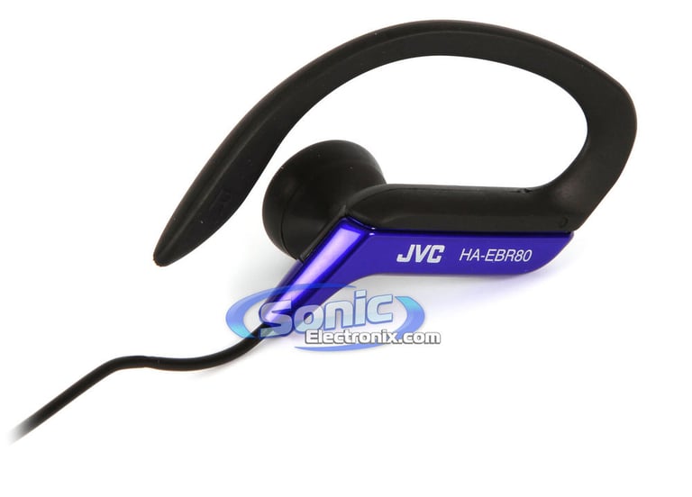 JVC HAEBR80A (HA-EBR80-A) Active Sports Ear-Clip Headphones with iPod/iPhone Remote and Mic - Blue Image 4
