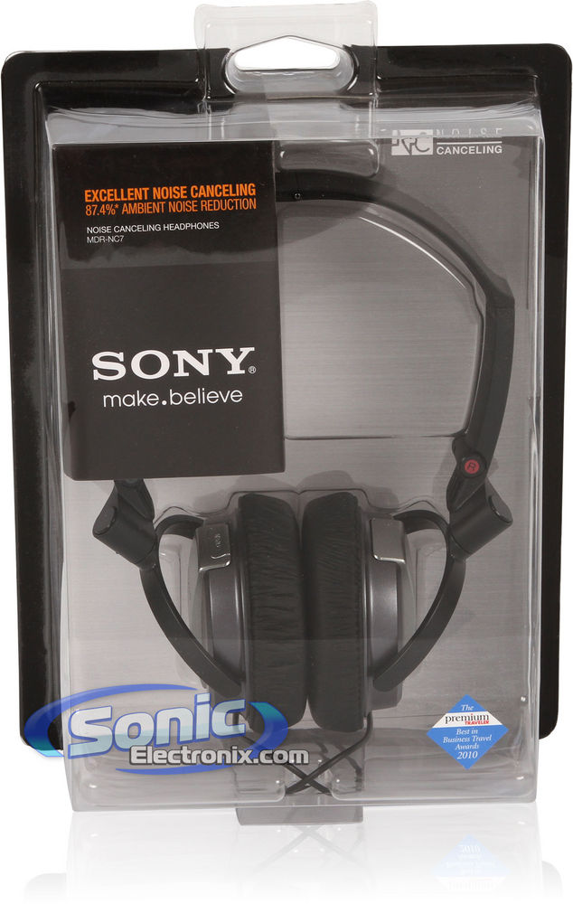 Sony MDR-NC7/BLK (MDRNC7/BLK) Noise Cancelling Headphones - Black Image 10