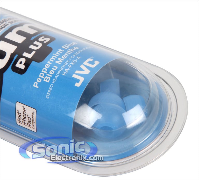 JVC HAFX5A (HA-FX5-A) Gummy-Plus In-Ear Headphones - Blue Image 4
