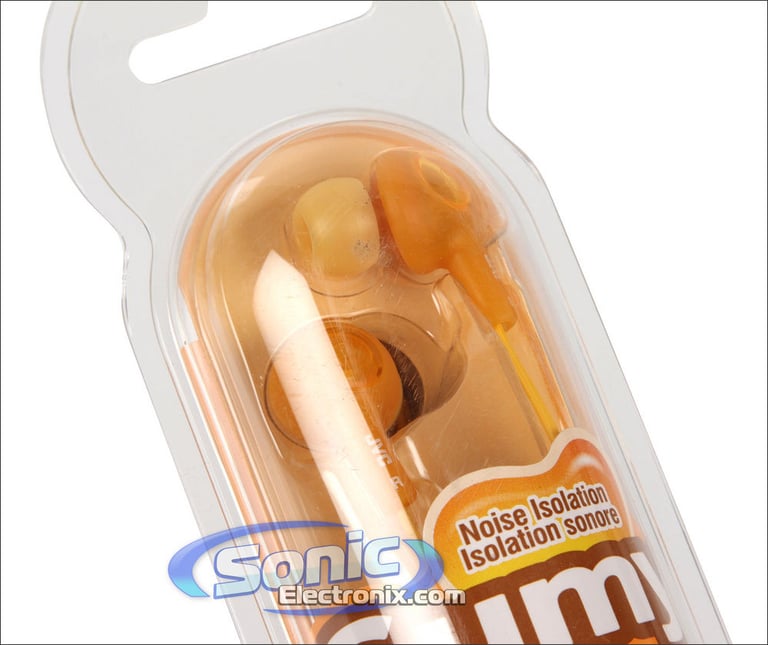 JVC HAFX5D (HA-FX5-D) Gummy-Plus In-Ear Headphones - Orange Image 3