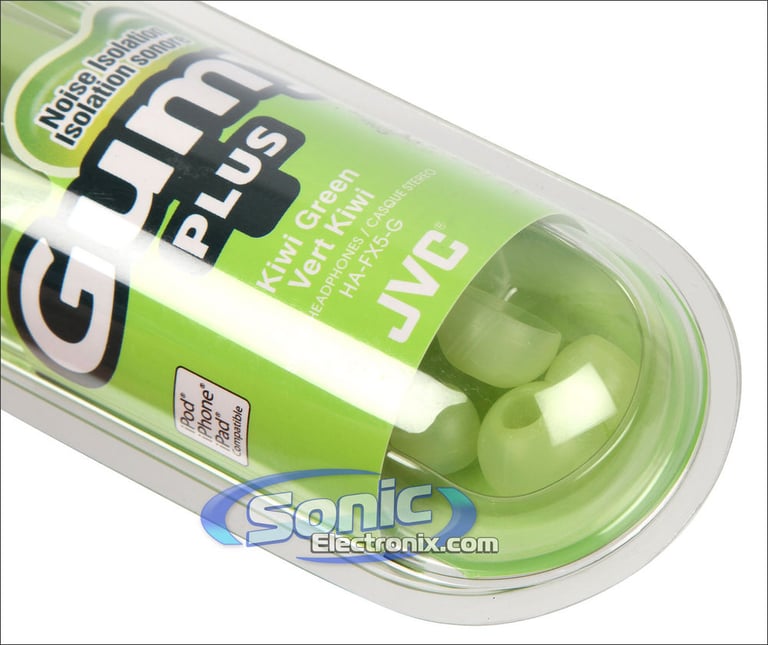 JVC HAFX5G (HA-FX5-G) Gummy-Plus In-Ear Headphones - Green Image 4