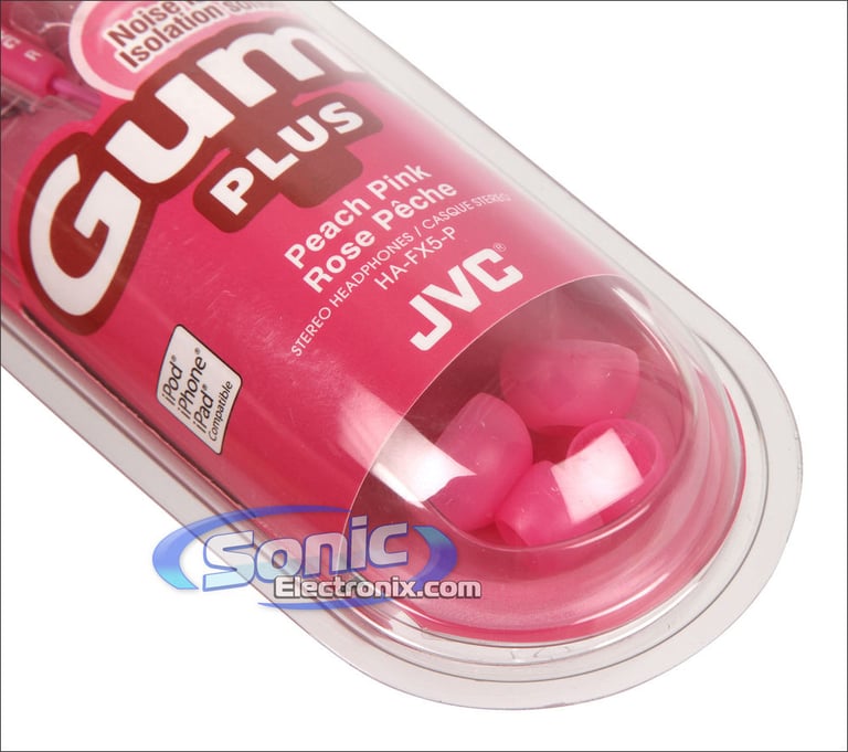 JVC HAFX5P (HA-FX5-P) Gummy-Plus In-Ear Headphones - Pink Image 4