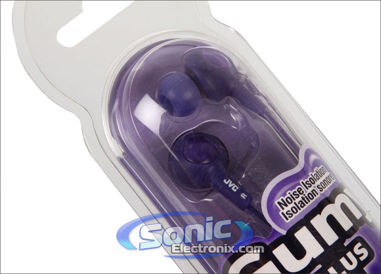 JVC HAFX5V (HA-FX5-V) Gummy-Plus In-Ear Headphones - Violet Image 3