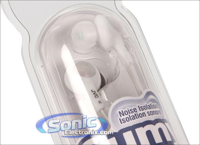 JVC HAFX5W (HA-FX5-W) Gummy-Plus In-Ear Headphones - White Image 3