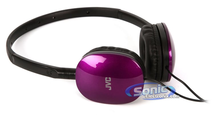 JVC HAS160V (HA-S160V) FLATS On-Ear Headphones - Violet Image 2