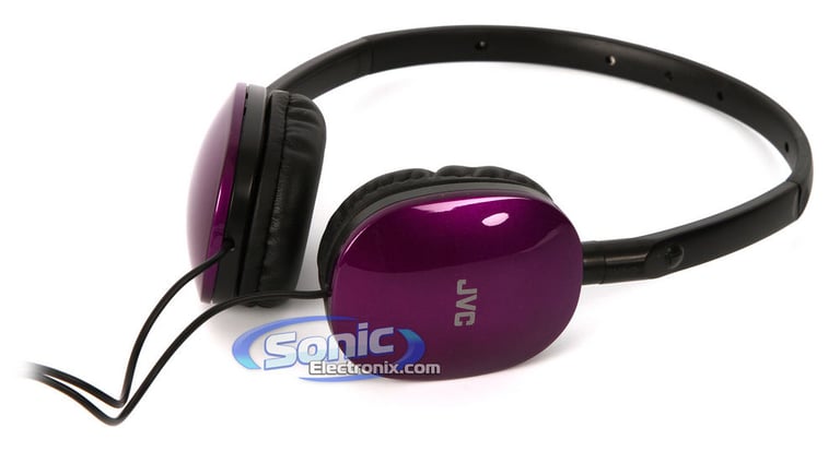 JVC HAS160V (HA-S160V) FLATS On-Ear Headphones - Violet Image 3