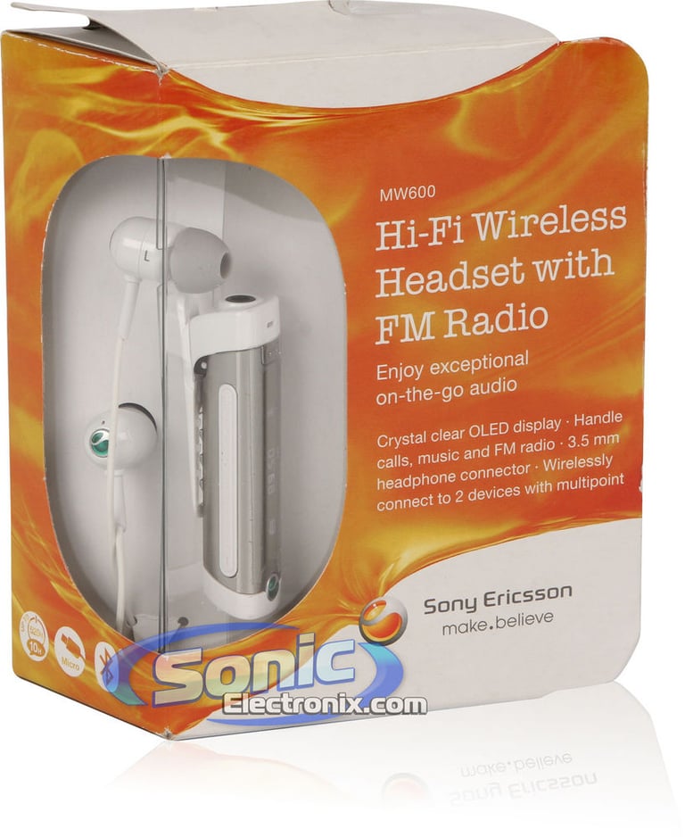 Sony Ericsson MW600 White Wireless Headset with FM Radio Image 7