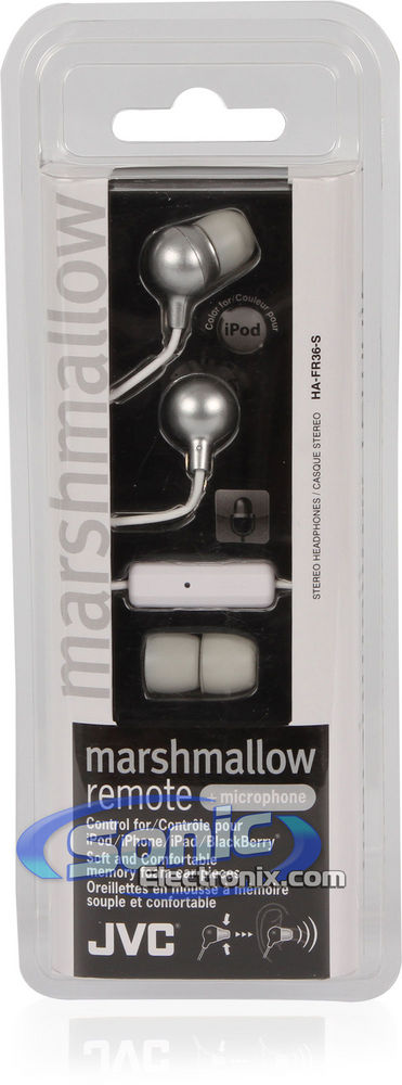 JVC HAFR36S Silver Marshmallow Earbuds In-Ear Headphones Image 8