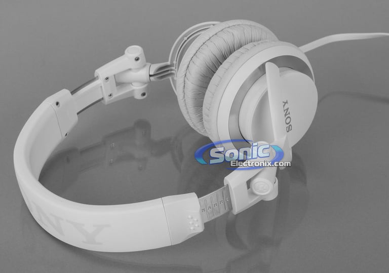 Sony MDR-V55/WHI (MDRV55-WHI) DJ Style Headphones - White Image 6