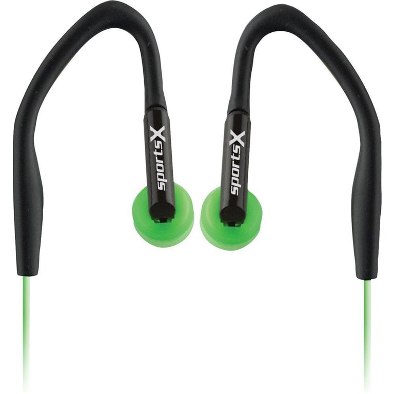 Coby CVE54GRN Jammerz SportsX Green Stereo Headphones Image 1
