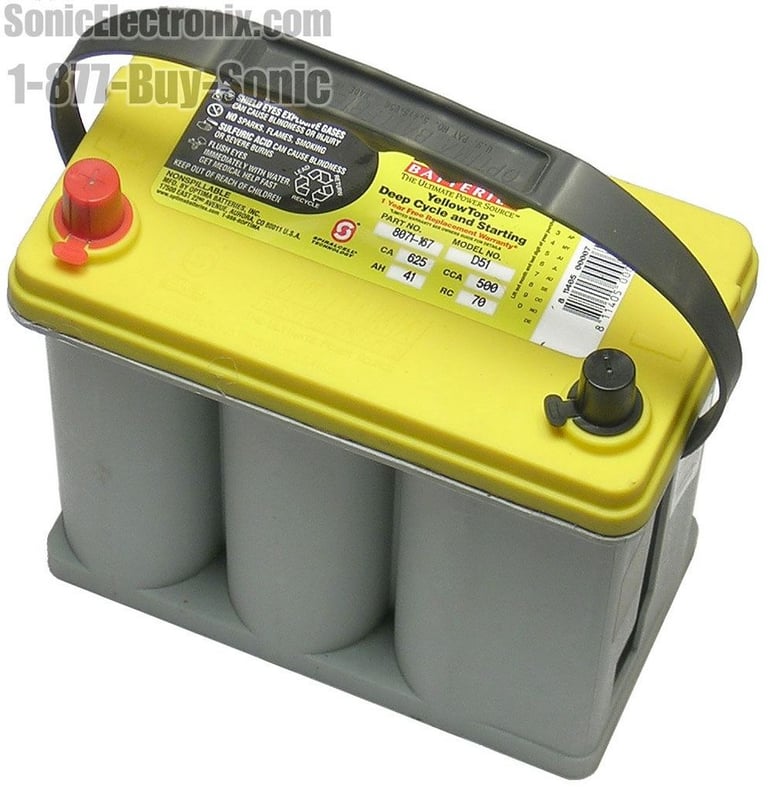 Optima YellowTop D51 - Import Deep Cycle Battery Image 1