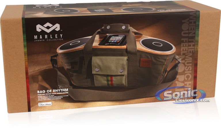 House of Marley Bag of Rhythm (EM-JA000-HA) Portable iPod/iPhone Speaker System - Harvest Image 11