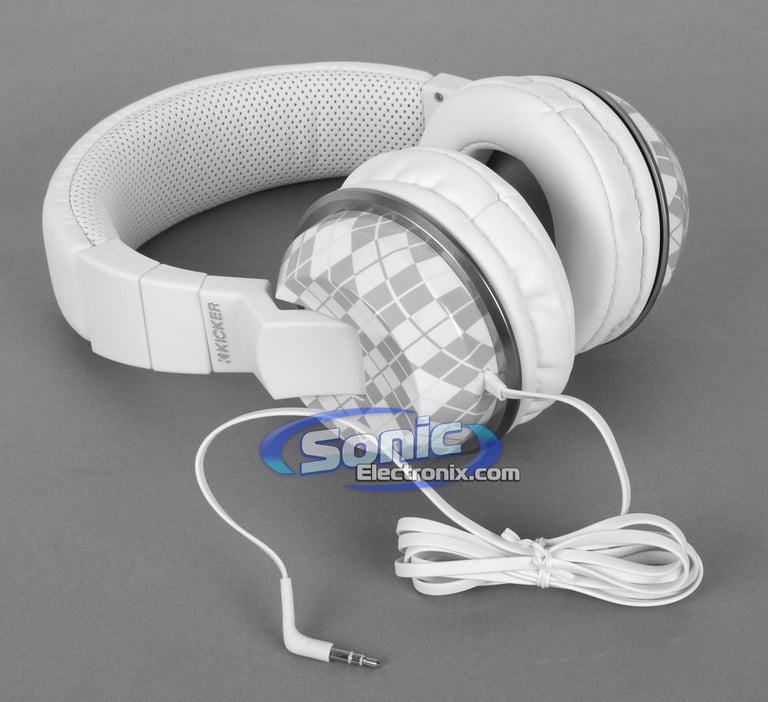 Kicker HP401W CUSH Full-Size Headphones White Image 2