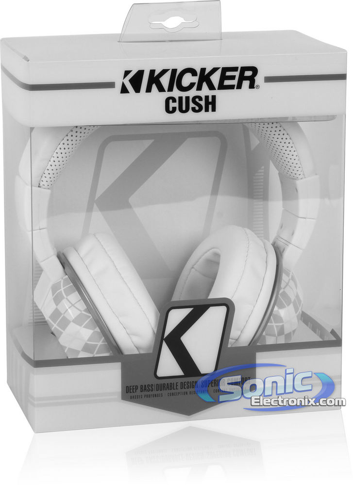 Kicker HP401W CUSH Full-Size Headphones White Image 7