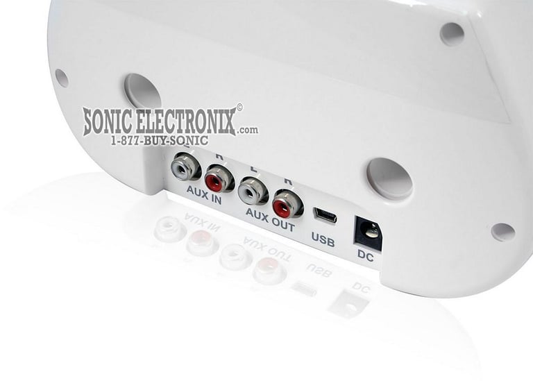Funk-It (WHITE COLOR) DJ Turntable Style iPod Docking Station and Desktop Speakers Image 3