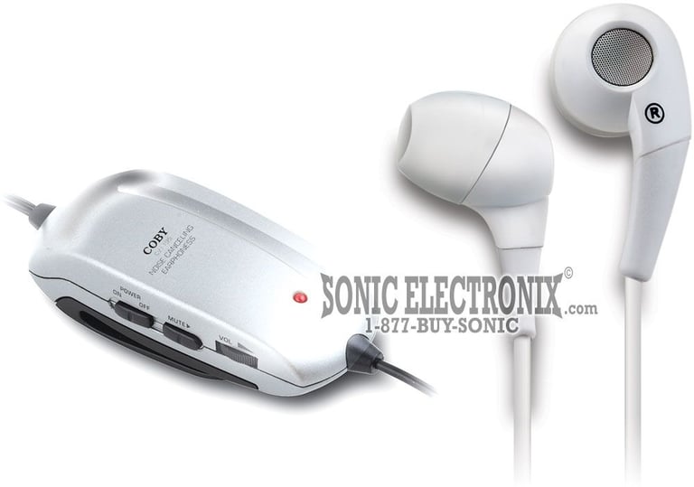 Coby CVE195 (CV-E195) Noise Cancelling In-Ear Headphones/Earbuds Image 1