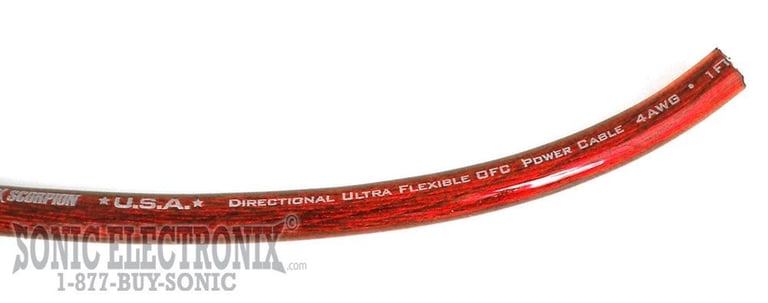 4 Gauge RED Power / Ground Cable PRICED PER FOOT Image 1
