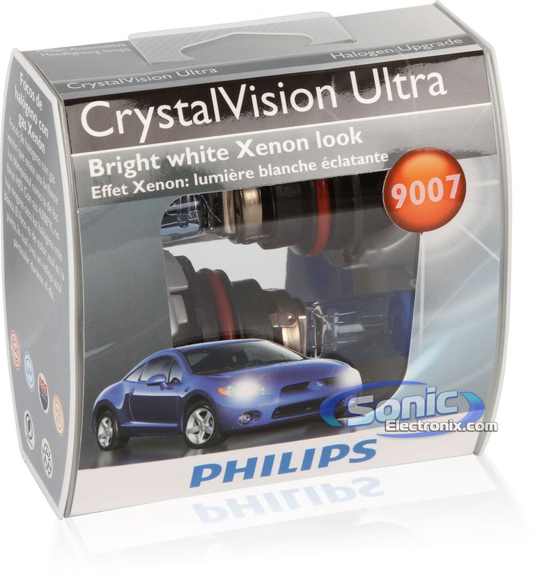 Philips 9007 (HB5) CrystalVision Ultra 4000K Halogen Bulbs Image 2