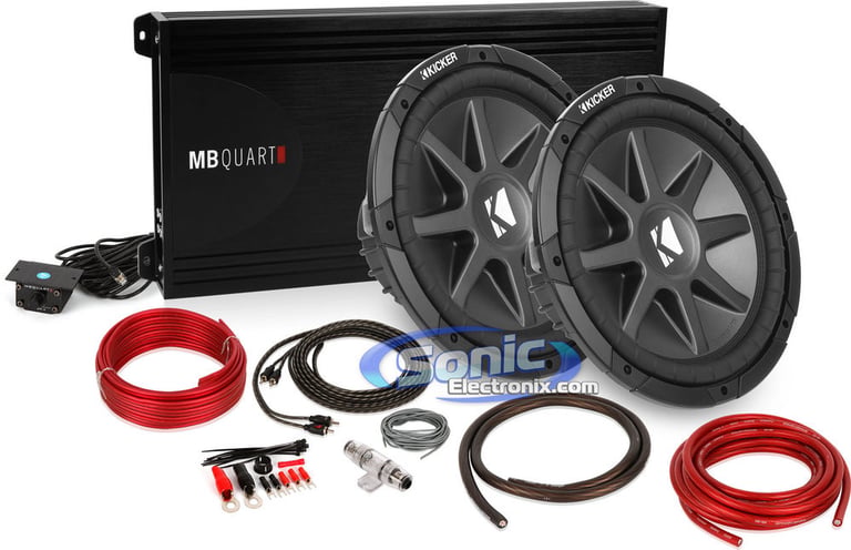 (2) Kicker 10CVR124 + MB Quart FX1.1000 Bass Package Image 1