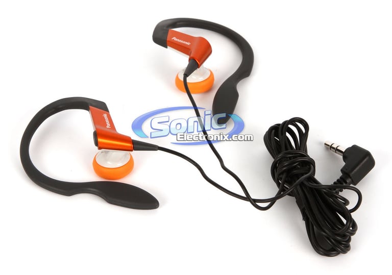 Panasonic RP-HS33-D (RPHS33D) Shockwave Sports Clip Headphones - Orange Image 2